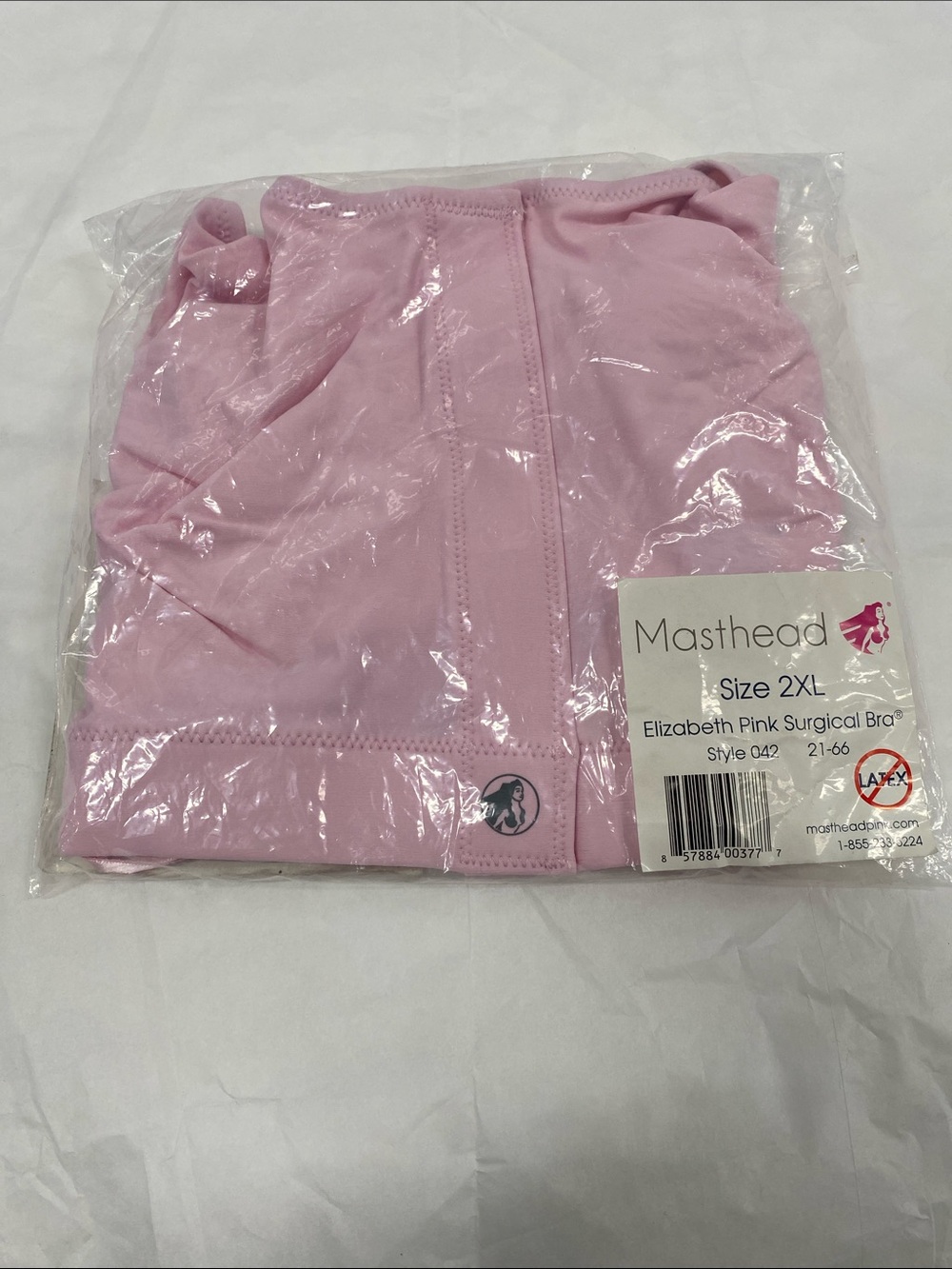 Masthead The Elizabeth Pink Surgical Bra Style 042 Size 2XL